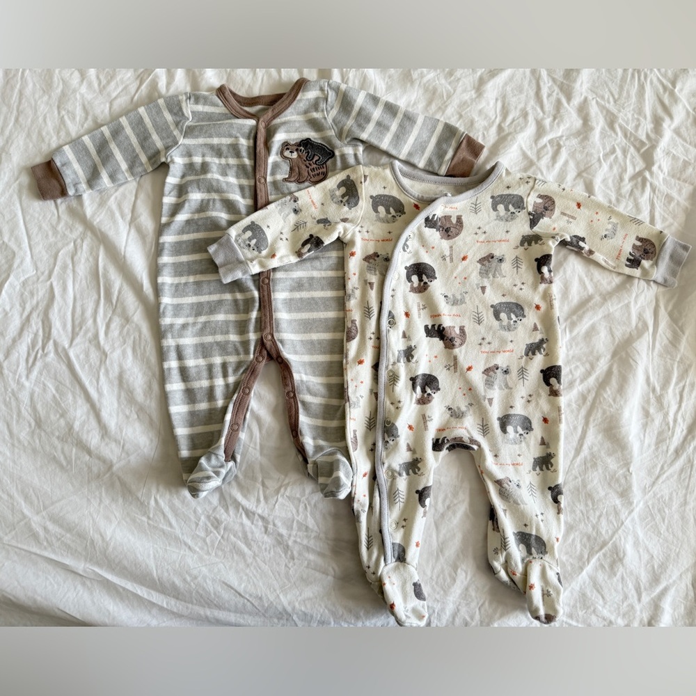Koala Baby Romper Infant Jumpsuit Sleeper Footie 3-6 Months Set (2 PCS)